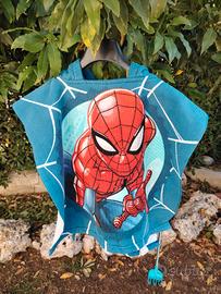 poncho accappatoio bambini 2 3 anni spiderman