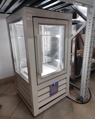 Vetrina refrigerata da banco 4 lati vetro