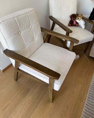 Maisons du monde - Poltrona écru e gambe in legno