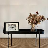 console / tavolino design metallo nero e vetro