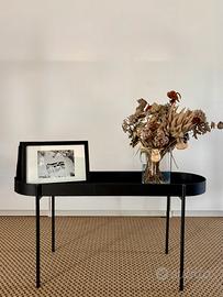 console / tavolino design metallo nero e vetro