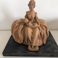 Statua Terracotta Maternità a firma Raoul Teglio