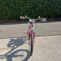 Bici decathlon bambina 16" Rosa e Bianca