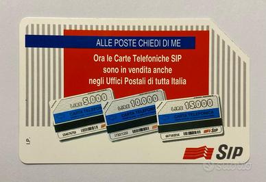 Scheda telefonica SIP "Alle poste chiedi di me"