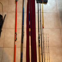 Lotto pesca canne e mulinelli
