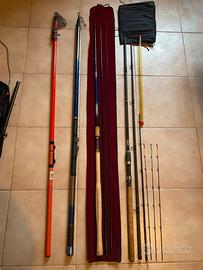 Lotto pesca canne e mulinelli