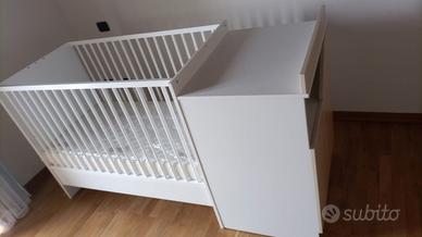 Letto combinato trasformabile da 120x60 a 90x190