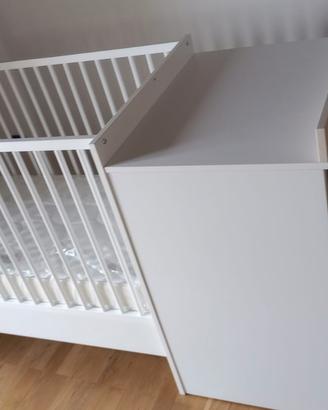 Letto combinato trasformabile da 120x60 a 90x190