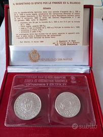 SAN MARINO 1990 - DITTICO LIRE 500 + 1.000 ARGENTO