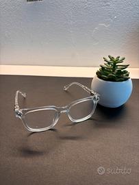 occhiali anti luce blu clear frame crhome herts