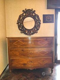 Cassettone intarsiato fine '700