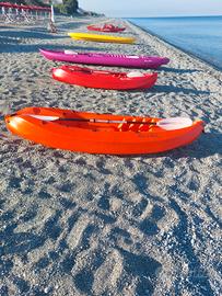 2 canoe doppie,2 canoe singole,1 pedalò 