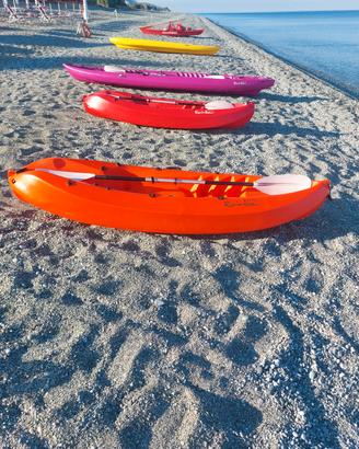 2 canoe doppie,2 canoe singole,1 pedalò 