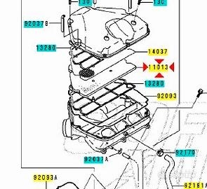 Filtro aria Kawasaki Ninja ZX-9R 110131270