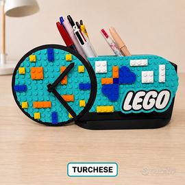 Portapenne con orologio stile LEGO – stampa 3D