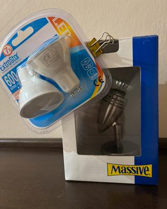 Lampadario a faretto singolo con 3 lampadine