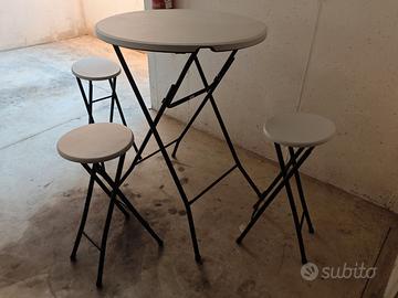 Set Tavolo Alto + 3 sgabelli