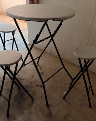 Set Tavolo Alto + 3 sgabelli