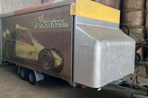 Rimorchio trasporto auto CRESCI chiudo 2000kg
