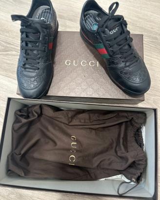 Scarpe Gucci originali pelle nero uomo 42, 7 1/5