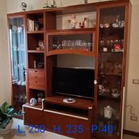 Parete attrezzata legno ciliegio