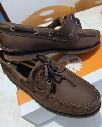 Timberland Classic boat medium Brown full grain