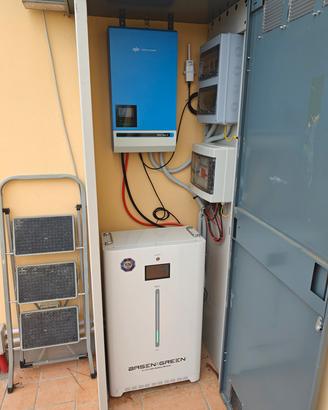 fotovoltaico: inverter 6kw, batteria 16k, quadroAC