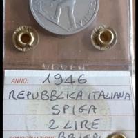 Moneta 2 lire spiga 1946