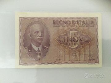 Banconota Regno d'Italia 5 Lire 1944