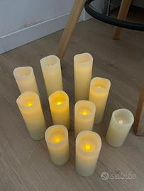 Candele vere con lampadina a pile
