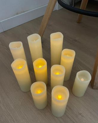 Candele vere con lampadina a pile