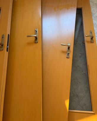 porte color ciliegio/noce chiaro da interno