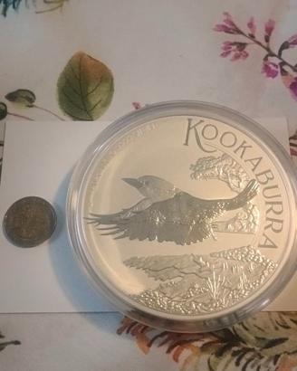 Moneta Kookaburra da 1 kg anno 2026 argento 999