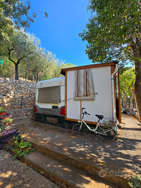 Roulotte Knaus Sudwind 500 + bungalow vista mare