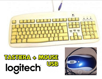 Tastiera PC Logitech + Mouse Laser a filo