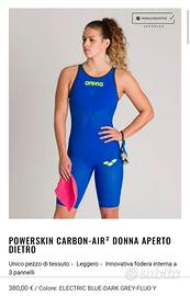 Costume nuoto da gara in carbonio Arena taglia 32
