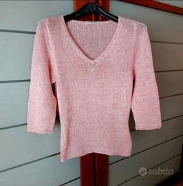 Maglia Rosa Melange Made in Italy
