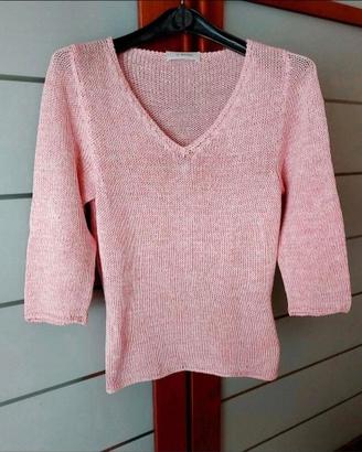 Maglia Rosa Melange Made in Italy