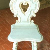 antica sedia tirolese rivisitata shabby chic