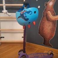 Monopattino Maxi Micro Viola + Casco