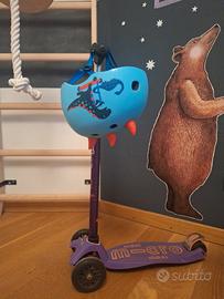 Monopattino Maxi Micro Viola + Casco