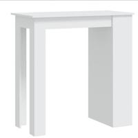 Tavolino da bar con mensole bianco