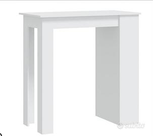 Tavolino da bar con mensole bianco
