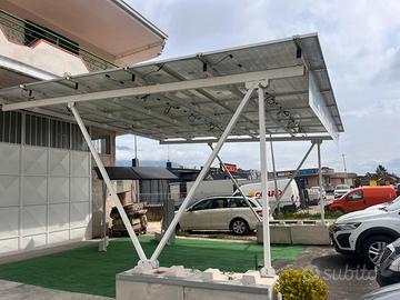 Pensilina fotovoltaica per due auto 6x6 8 kw