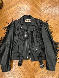 Schott chiodo con frange