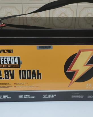 batteria litio lifeP04 100 ah 12.8v