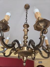 lampadario in ottone 