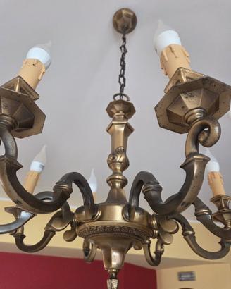 lampadario in ottone 