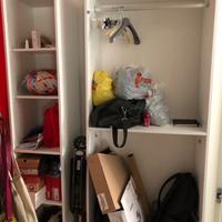 Armadio angolare componibile senza ante