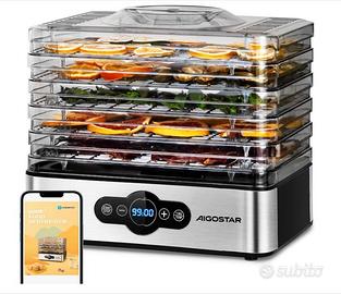 Aigostar Crispy - Essiccatore alimentare, 240W, 5